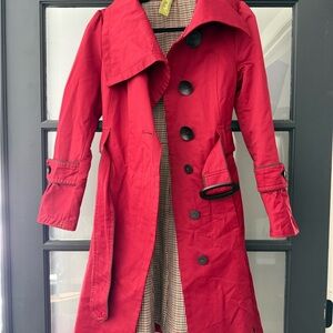 Sonia Rykiel Red Trench Coat – Small